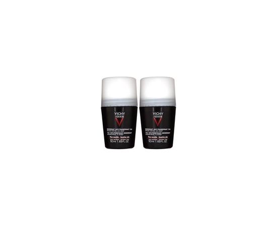 Vichy Men Homme 72H Deodorant Anti-Transpirant ( 2 pcs ) - Roll-on deodorant for sensitive skin 50ml Smaržas - NESAKĀRTOTS