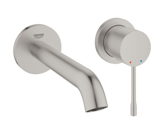 Grohe izlietnes maisītāja Essence virsapmetuma daļa, 2 MC, iztece 183 mm, no sienas, supersteel Iebūvējamie