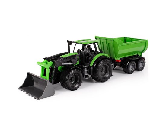 Traktors Worxx Deutz Fahr ar piekabi 76 cm (kastē) Lena Čehija L04617 Mašīnas un piederumi