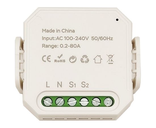 Bituo Smart Energy Meter, 1P+N, 80A, Wi-Fi, Tuya Viedie slēdži