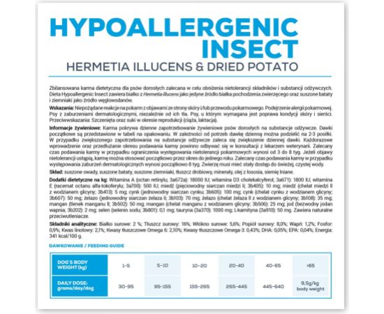 VET EXPERT Veterinary Diet Hypoallergenic Insect Dog - dry dog food - 2 kg Suņu barība