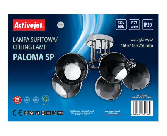 Lampa wisząca Activejet AJE-PALOMA 5P E27 5x40W Modernās lampas