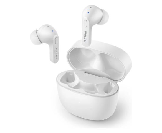 PHILIPS in-ear true bezvadu austiņas ar portatīvo uzlādes ietvaru, baltas - TAT2206WT/00 Austiņas