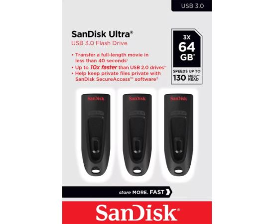 MEMORY DRIVE FLASH USB3 64GB/3PK SDCZ48-064G-G46T SANDISK USB карты памяти (Flash)