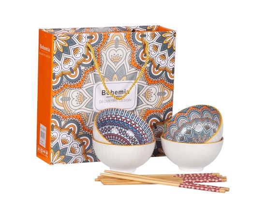 Komplekts BOHEMIA 4 bļodas, krāsains Jaunumi, mēbeles, māja