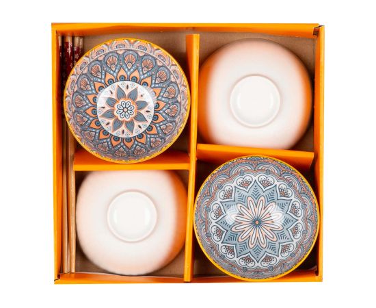 Komplekts BOHEMIA 4 bļodas, krāsains Jaunumi, mēbeles, māja