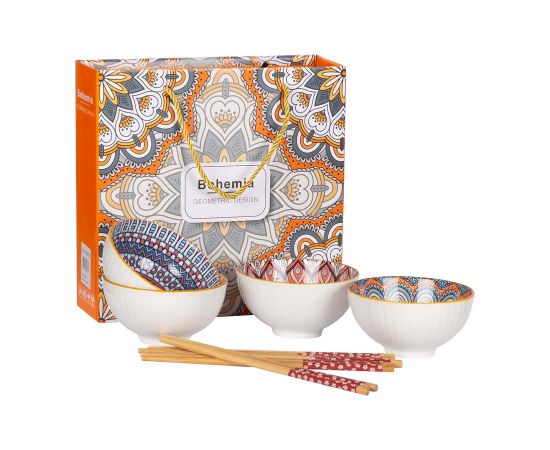 Komplekts BOHEMIA 4 bļodas, krāsains Jaunumi, mēbeles, māja