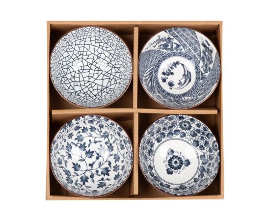 Komplekts SOMETSUKE 4 bļodas, zils mix Jaunumi, mēbeles, māja