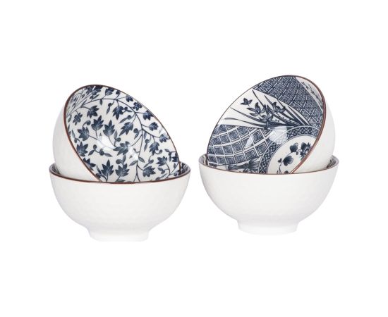 Komplekts SOMETSUKE 4 bļodas, zils mix Jaunumi, mēbeles, māja