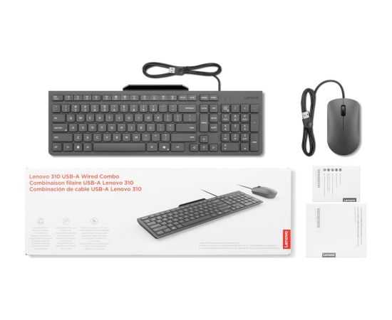 Lenovo 310 USB-A Wired Combo US English GX31R09775 Клавиатуры