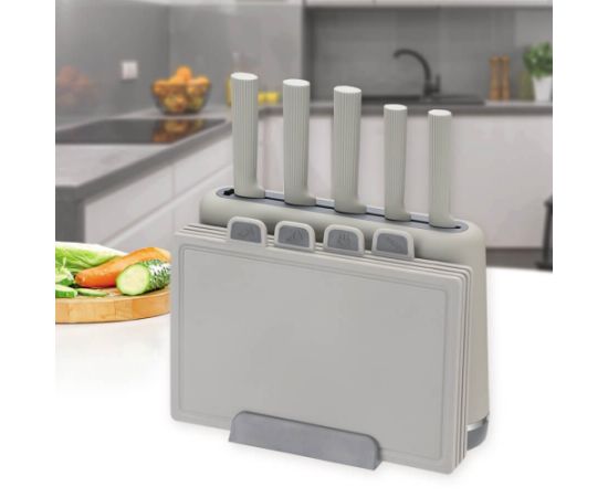 Zestaw noży i desek na podstawce MR-1412-GREY MAESTRO нож