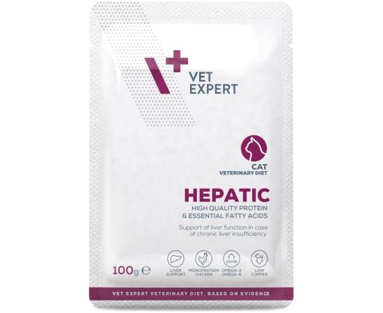 VET EXPERT Hepatic Chicken - wet cat food - 100g Barība