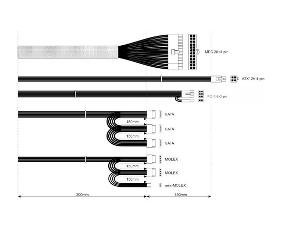 Akyga AK-B1-500 power supply unit 500 W 20+4 pin ATX ATX Grey Datoru barošanas bloki