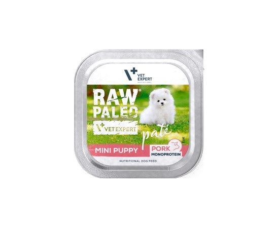RAW PALEO Pâte Mini Puppy Pork - wet dog food - 150g Suņu barība