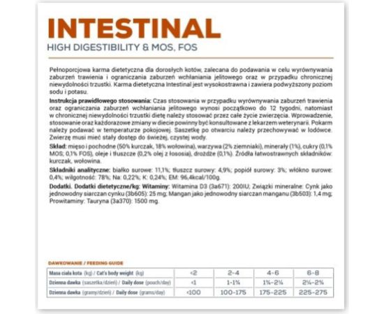 VET EXPERT Veterinary Diet Intestinal Cat - wet food for cats - 100g Suņu barība