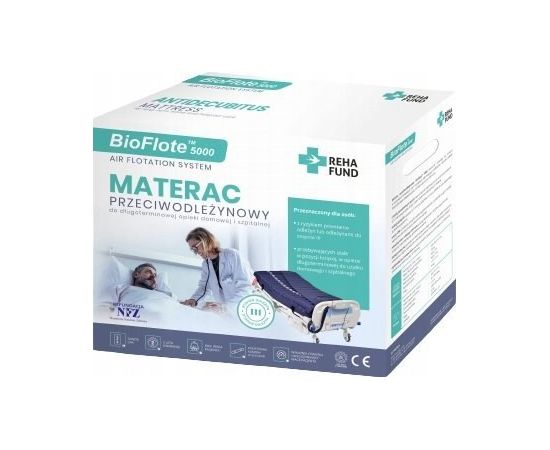 Reha Fund BioFlote 5000 anti-bedsore mattress for stage III pressure sores up to 160 kg Blue Jaunumi - Sports