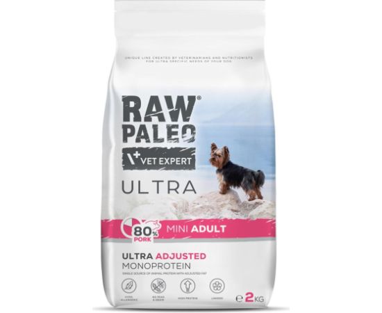 RAW PALEO Ultra Pork Mini Adult - dry dog food - 2kg Suņu barība