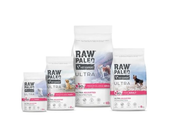 RAW PALEO Ultra Pork Mini Adult - dry dog food - 2kg Suņu barība