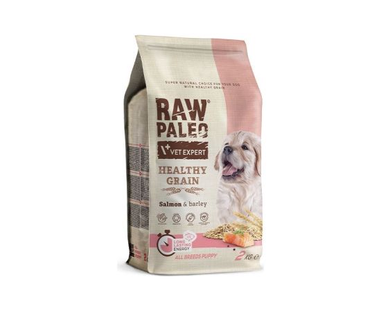 VET EXPERT Raw Paleo Healthy Grain Puppy Salmon and barley - dry dog ​​food - 2 kg Suņu barība