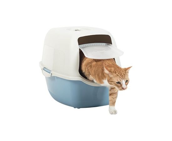 ROTHO Bailey Hooded litter box Blue, White Kaķu pakaišu kastes