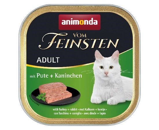 ANIMONDA Vom Feinsten Adult Turkey and rabbit - wet cat food - 100g Kaķu konservi