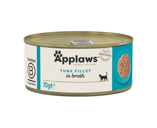 APPLAWS Tuna fillet in broth - wet cat food - 70g Kaķu konservi