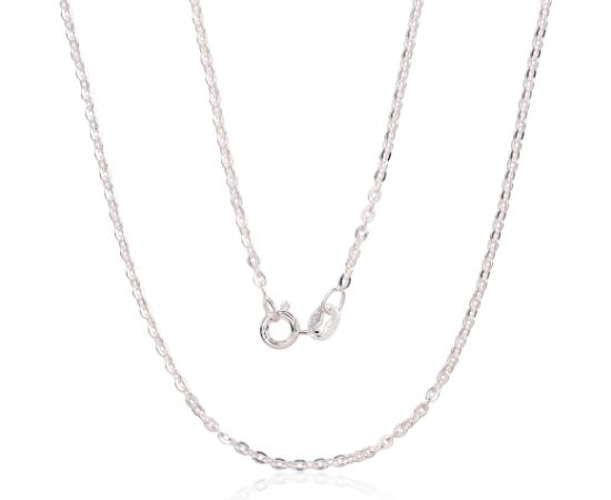 Sudraba ķēdīte Enkurs apaļš 2 mm, dimantu apstrādājums #2400158, Sudrabs 925°, garums: 55 cm, 3.8 gr. Viriešiem