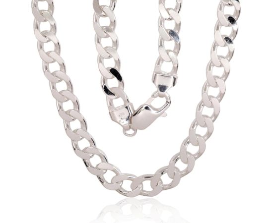 Sudraba ķēdīte Kartjē 7.5 mm #2400145, Sudrabs 925°, garums: 50 cm, 40.9 gr. Viriešiem