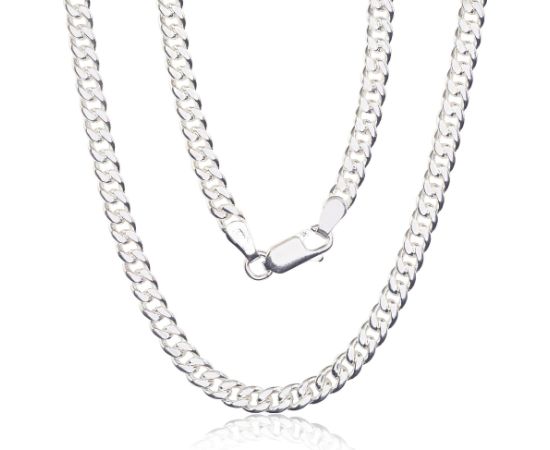 Серебряная цепочка Картье 4 мм #2400141, Серебро 925°, длина: 55 см, 24.3 гр. Viriešiem