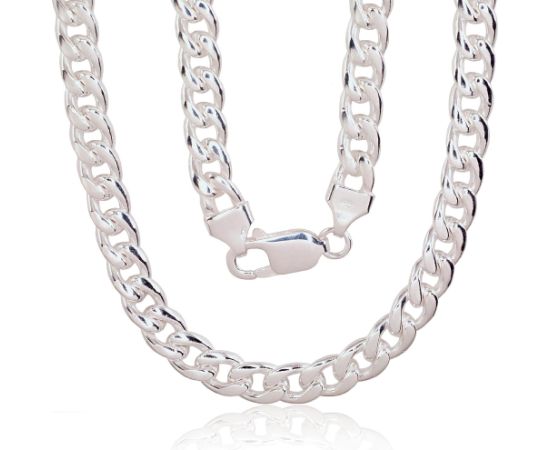 Sudraba ķēdīte Kartjē 7 mm #2400139, Sudrabs 925°, garums: 55 cm, 60.6 gr. Viriešiem