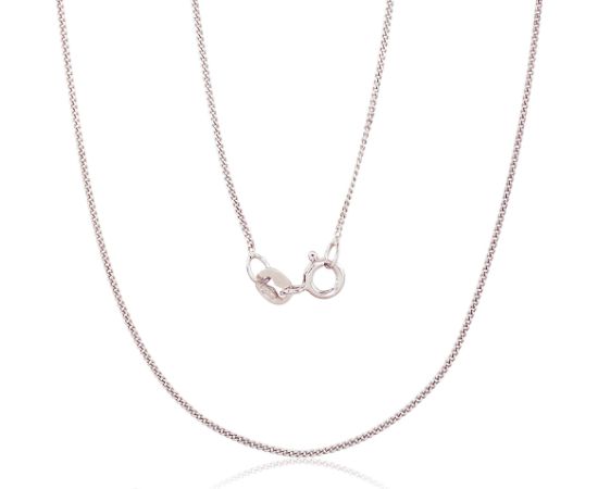 Sudraba ķēdīte Kartjē 1 mm, dimantu apstrādājums #2400135, Sudrabs 925°, garums: 45 cm, 1.5 gr. Ķēdītes