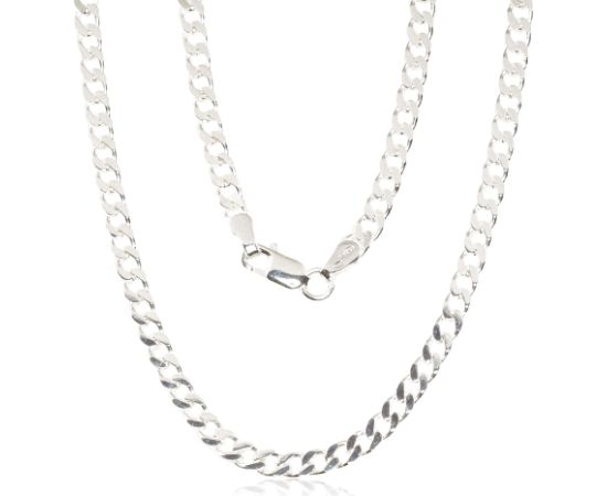 Sudraba ķēdīte Kartjē 3.5 mm, dimantu apstrādājums #2400100, Sudrabs 925°, garums: 50 cm, 13.1 gr. Viriešiem