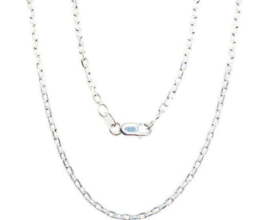 Серебряная цепочка Якорное 2.1 мм, алмазная обработка граней #2400091, Серебро 925°, длина: 70 см, 8.9 гр. Ķēdītes