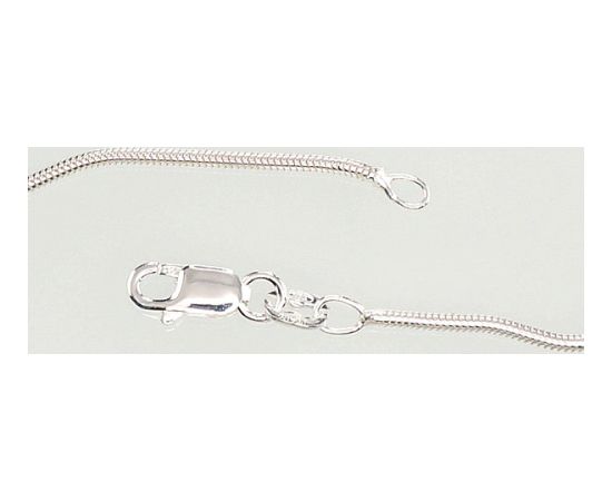 Серебряная цепочка Змейка 1,5 мм #2400081, Серебро 925°, длина: 45 см, 3.8 гр. Ķēdītes