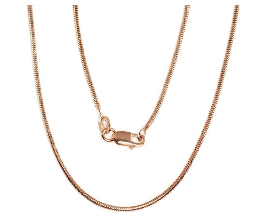 Sudraba ķēdīte Čūskiņa 1,5 mm #2400081(PAu-R), Sudrabs 925°, sarkanais zelts (pārklājums), garums: 50 cm, 4.1 gr.  Ar zelta pārklājumu