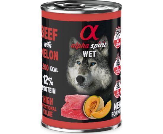 Alpha Spirit Wołowina z Melonem 400 g Suņu barība