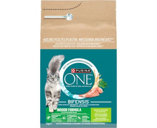 Purina One Indoor Cat Adult Karma dla kota z indykiem 3kg Сухой корм для кошек
