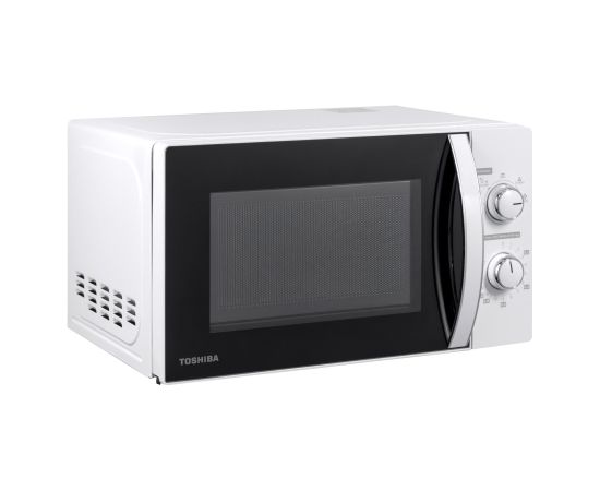 Mikroviļņu krāsns Toshiba MW MM20PWH, 20 L, ar mehānisko vadību, 800 W jaudu Mikroviļņu krāsnis