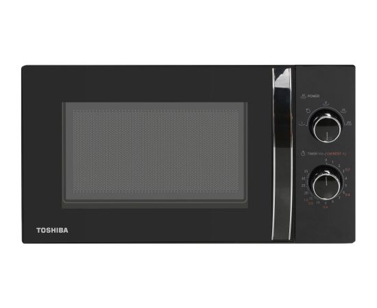 Mikroviļņu krāsns Toshiba MW MM20PBK, 20 L, ar mehānisko vadību, 800 W jaudu Mikroviļņu krāsnis