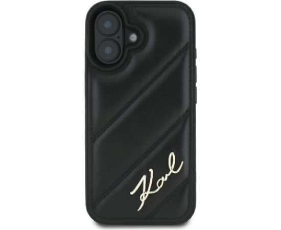 Karl Lagerfeld Quilted Signature Aizsargapvalks Priekš Apple iPhone 16 Plus Neoriģinālie Maciņi