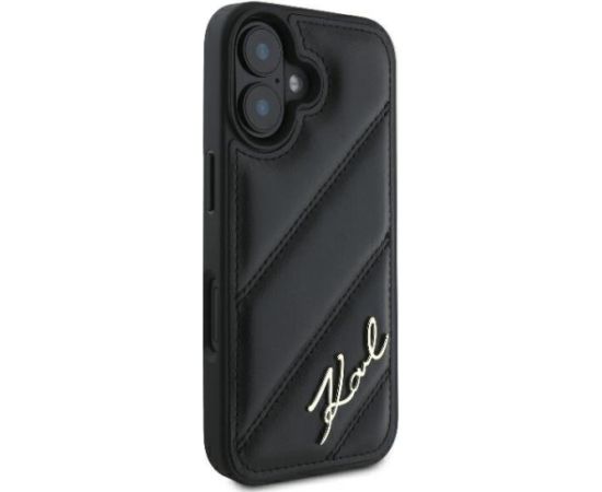 Karl Lagerfeld Quilted Signature Aizsargapvalks Priekš Apple iPhone 16 Plus Neoriģinālie Maciņi