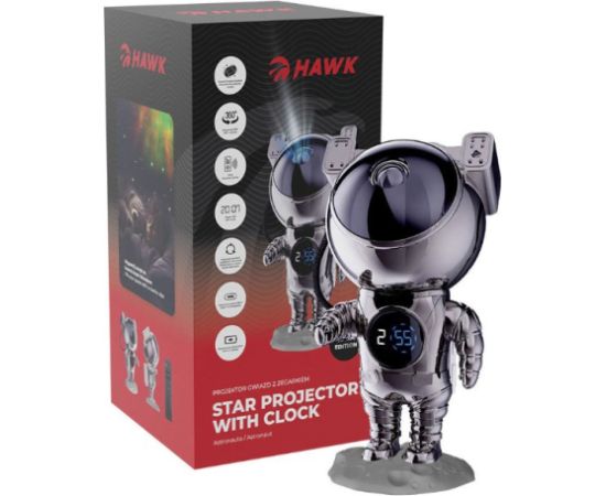 Star projector with clock - Astronaut Chrom Manta Bezvadu skaļruņi