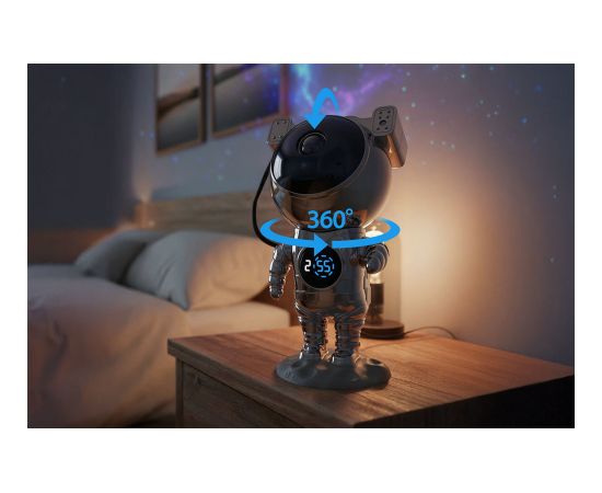 Star projector with clock - Astronaut Chrom Manta Bezvadu skaļruņi