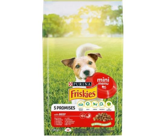 Purina FRISKIES Mini Menu Beef with Vegetables - dry dog food - 1.5 kg Suņu barība