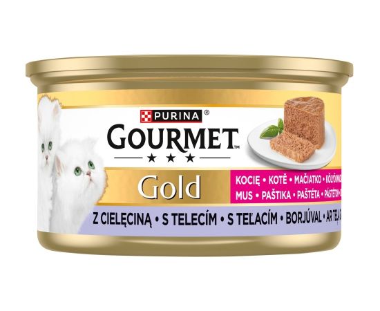 PURINA Gourmet Gold Kitten Veal mousse - wet cat food - 85g Консервы кошек