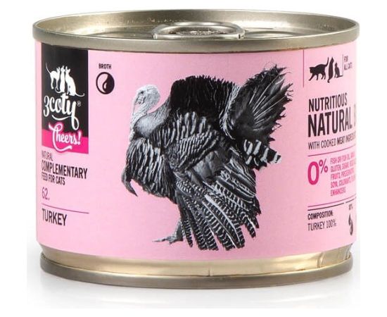 3COTY Cheers! 62. Turkey - wet cat food - 160g Kaķu konservi
