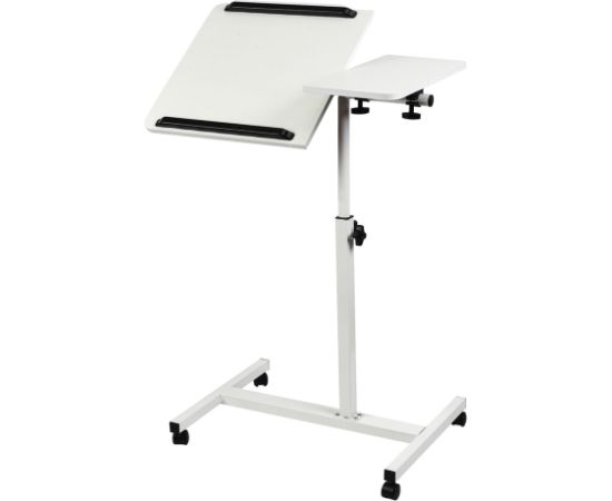 Maclean mobile desk/laptop stand, white, height adjustment 59-89cm, max. 30kg , MC-121 W Jaunumi -Dārzam