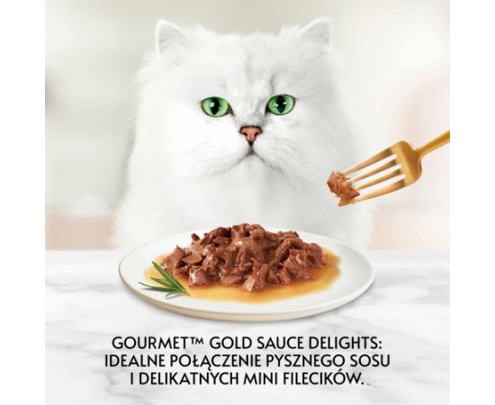 Purina GOURMET Gold Sauce Delight Beef - wet cat food - 85 g Kaķu konservi