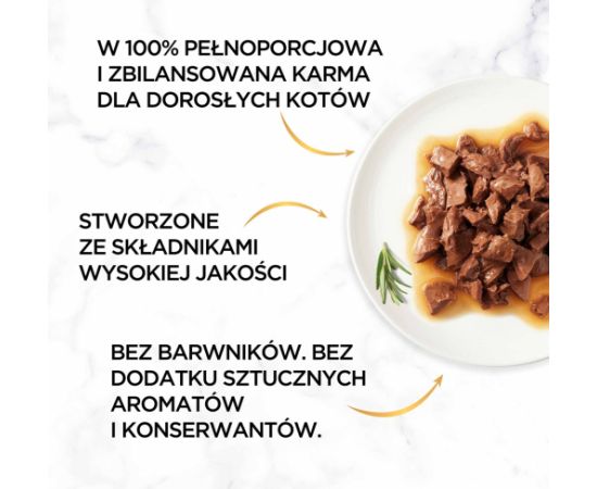 Purina GOURMET Gold Sauce Delight Beef - wet cat food - 85 g Kaķu konservi