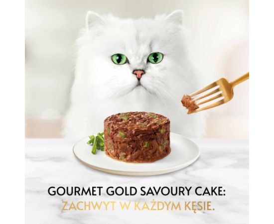 Purina GOURMET GOLD - Savoury Cake with Lamb and Green Beans 85g Kaķu konservi